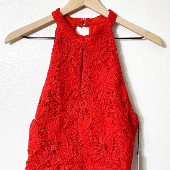 ASTR The Label Lolita Cold Shoulder Orange Romper SIZE LARGE BRAND NEW WITH TAGS - Picture 5 of 7